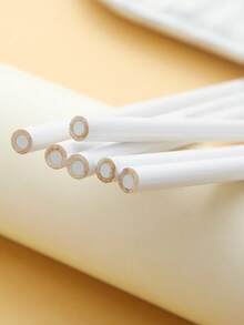 5支装白色炭笔，美术学生素描绘画专用软白炭笔，天然木质笔芯，笔芯较粗，适合美术学生、高光素描、混色、速写、专业绘画 - 彩色 - 查看 5