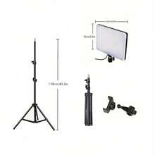 11-Inch USB LED Video Light Panel With Adjustable Tripod Stand, For Photography, Live Streaming And Video Recording - one-size - View 4