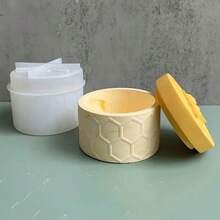 Bee Jar Silicone Mold With Lid - DIY Epoxy Resin, Cement & Clay Casting Mould For Jewelry Storage Box, Candle Cup & Home Decor Crafts
