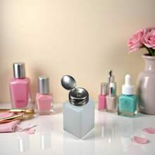 1Pc 200ML Empty Pump Dispenser Bottle For Acetone And Nail Polish Remover Push Down Liquid Dispenser Pump Bottle