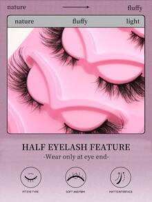 5 Pairs 3D Faux Mink Cat Eye False Eyelashes - Hypoallergenic Fluffy Lightweight Natural-Looking Lashes For Dramatic Foxy Eyes