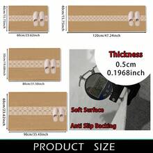 Tapis de sol, ensemble de tapis en peluche de fausse laine pour cuisine, salle de bain et entrée, tapis d'entrée résistant à l'huile et anti-salissures, tapis absorbant pour la maison, convient pour la salle de bain, la cuisine, la chambre, la buanderie et l'entrée