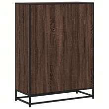 Librería Larryhot roble marrón 80,5x35x107,5 cm de madera industrial, resistente y duradera, fácil de montar, estilo decorativo, adecuadA, Para guardar adornos, figuras, libros, pequeños objetos, etc. - Marrón - Ver 6