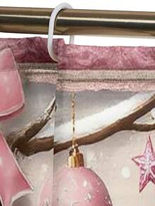 1pc/4pcs Christmas Theme, Pink Snowman Bathroom Set, Christmas Holiday Bathroom Decor, Bring Festive Atmosphere To Your Bathroom, Printed Shower Curtain With 12 Hooks, Bathroom Non-Slip Mat, U-Shaped Floor Mat And Round Toilet Lid Cover, Bathroom Set For All Scenarios