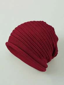 Neue Herbst/Winter gestrickte Beanie Mütze, warme Strick Kappe mit Umschlag, Unisex Ski Mütze, Radfahren Kopfbedeckung, Mütze für kaltes Wetter