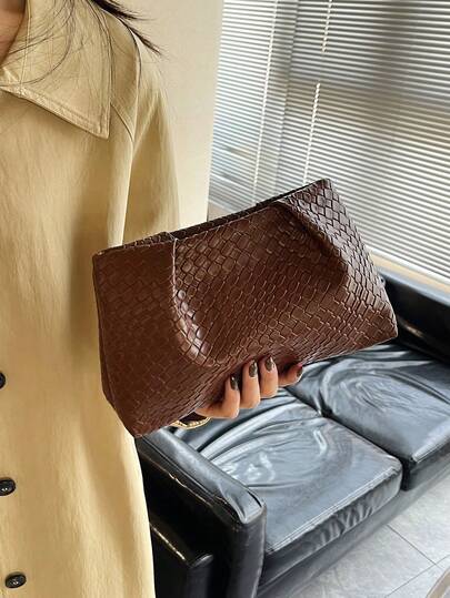 New Fashion Solid Color Clutch, Pleated Cloud Bag, Solid Color Casual Envelope Bag, Cosmetic Bag, Travel Accessory Bag, Inner Liner Bag, Toiletry Bag, Storage Pouch