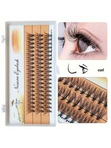 10 Boxes 20D DIY Eyelash Extension Gift Set, 12mm 13mm 14mm Single Lash Clusters, Natural Look Mixed Styles - D - View 10