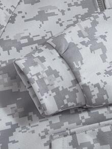 Teen Boys' Camouflage Color Block Hoodie Jacket, Latest Popular Pattern Short Long Sleeve Hooded Casual Pullover, Fashion Versatile Simple Style Essential Outerwear