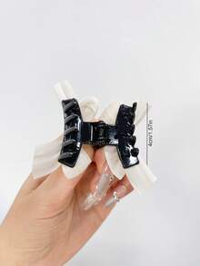 4 件女士可爱蝴蝶结发夹，公主风格发饰，迷你发夹，侧刘海夹秋冬爪夹适合度假装女士优雅发夹 - 彩色 - 查看 2