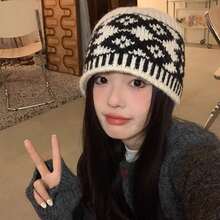 4 Colors Available - Korean Style Unisex Fisherman Beanie, Fashionable Winter Ear Warmer Knit Hat