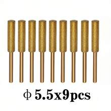 9pcs/15pcs Gold Titanium Plated Chainsaw Chain Grinding Heads, Rhinestone & Corundum Grinder Heads 4/4.8/5.5mm For Handheld Chainsaws, Logging Saws, Chain Sharpeners, Electric Rotary Files - Gold - View 13