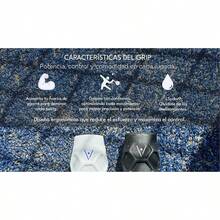 Revora - Grip Padel Ergonómico Silicón Diseño Hexagonal Agarre Control Precisión Antideslizante Reduce Vibración y Fatiga Soporte Codo de tenista Overgrip para Pala Paddle Pickleball Tenis Raqueta - Negro - Ver 2