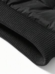 男士休闲羊毛夹克 - 黑色立领，拉链口袋，涤纶衬里，秋冬季完美之选，冬季休闲装 | 立领夹克 | 拉链夹克，男士冬季夹克 - 黑色 - 查看 8