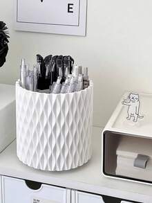 1pc-360 Rotating Student Desktop Pencil Holder Storage Case