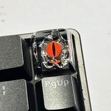 1pc Resin Personalized Original Design Halloween Metal Devil Eye Cherry Blossom Keycaps, SA-R1 Cross-Axis Interstellar Cutsom Keycaps, Cherry MX Keycaps Mechanical Keyboard Valentine's Day Gift