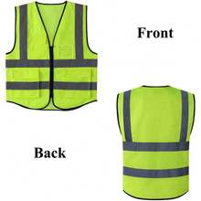 High Visibility Breathable Mesh Safety Vest For Men And Women - Reflective, Padded, And Multiple Pockets - Perfect For Construction, Logistics, And Factory Use