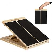 Tabla Inclinada Ajustable Sportisimo Estira Pantorrillas Madera Tabla Ajustable Tabla Inclinada Portátil para Estiramientos Equilibrio - 1 - Ver 4