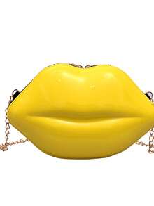 1 chiếc túi đeo chéo nữ hình môi bóng bẩy thời trang, túi xách mini độc đáo, ví nhỏ bằng da PU. - Nhiều màu - Xem 15