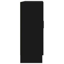 Vitrina Larryhot Negra 82,5x30,5x80 cm Madera industrial, resistente y duradera, fácil de montar, estilo decorativo, adecuadA, Para guardar adornos, figuras, libros, pequeños objetos, etc. - Negro - Ver 7