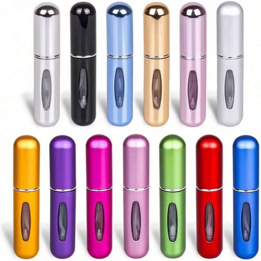 13pcs 5ml/0.2oz Refillable Cosmetic Spray Bottles ,5 Ml Portable Perfume Spray Bottle Set, 5mL Spray Bottle Multi-Pack For Women Outdoor And Traveling - 隨機顏色-ZK04 - 查看 1
