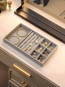 1pc Luxury Diamond Pattern Lockable 3/2/1 Compartment Jewelry Box, Multilayer Jewelry Box With Lock, Jewelry Storage Box, Earring & Jewelry Organizer, Vanity, Bedroom Accessory, Home Organization & Storage, Room Decor, Gift For Women