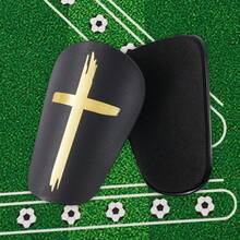 1 Pair Cross Pattern Football Shin Guards, Comfortable Wear - Suitable For Football, Basketball, Baseball And Other Sports - Football Training Equipment