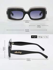 New Oversized Retro Style Glasses, Versatile & Fashionable, Vintage Square Large Frame Plastic Fashionable Glasses, Classic Design For Outdoor Sports, Cycling, Travel, Beach, Driving, Fishing, Summer, Classic Square Frame Style, Youthful Choice, Suitable For Daily Casual, Outdoor Activities, Photoshoot, Holiday Parties And More