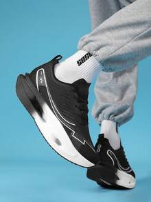 L.S.W.P Giày thể thao nam thoải mái, thường ngày mới - Giày thể thao nhẹ, đế đệm EVA, thích hợp cho phòng tập, chạy bộ vào mùa xuân/hè - Giày thể dục, giày thể thao mùa hè, phong cách thể thao thời trang, thoải mái và vừa vặn - màu đen - Xem 5