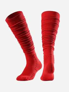 1 双防滑运动袜，男女款足球袜，过膝长筒袜，防滑训练袜，足球/橄榄球，秋季 - 彩色 - 查看 8