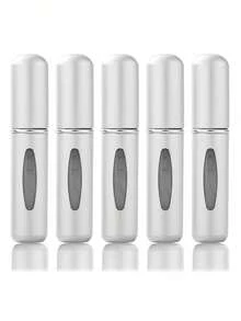 1/5ml Reusable Perfume Bottle, Valentine's Day Gift, Reusable Travel Perfume, Mini Perfume Bottle, Refillable Perfume Spray Bottle, Travel Essential, Multi-Color, Bottle, Spray Bottle, Mini Portable Empty Liquid Container, Travel Essential, Beach, Fall Decoration Travel, School Supply Storage Box, Back To School Essential - Silver - View 2