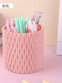 1pc-360 Rotating Student Desktop Pencil Holder Storage Case
