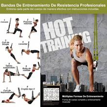 Equipo Entrenamiento de Suspensión Ajustable, Sistema de Gimnasio en Casa Correas de Ejercicio Suspendido Cuerda de Tracción Banda de Alta Resistencia para Fitness Viaje Interior , hasta 450kg - 1 - Ver 3