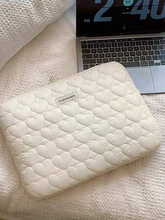 1pc 11-Inch/13-Inch/15-Inch Laptop Sleeve, Minimalist Dual Zipper Design