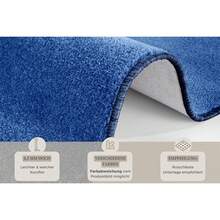 Home Nasty Läufer – Flauschiger Kurzflor Teppich Einfarbig Unifarben für Esszimmer, Wohnzimmer, Kinderzimmer, Flur, Schlafzimmer, Küche – Uni Blau, 80x150cm-David - Rosa - Übersicht 10