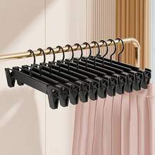 20pcs Strong Grip Plastic Pants Hangers With Clips, Women's Skirts And Pants Seamless Multifunctional Hangers, Home Clothes Organizer - Multicolor - View 7
