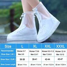 EstiloTendenciaCubrezapatos De Lluvia, Impermeables Antideslizante Reutilizable Cubrezapatos, Botas De Lluvia Para Ciclismo Al Aire Libre Hombres Mujeres L(Women5-7 MAN3-5) XL(W7. 5-9 M5... 5-7) XXL (W9. 5-11. 5M7. 5-9. 5) XXXL(W12-14 M 10-13)Calidad PremiumVersióN Mejorada - XXL (Mujeres 9,5-11,5 Hombres 7,5-9,5) - Ver 11