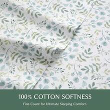 Black Sheets, Deep Pocket, 1800 Thread Count, Soft Breathable, Cute Printed Boho Farmhouse Bed Sheets, Up To 18 Inch - Green - View 6
