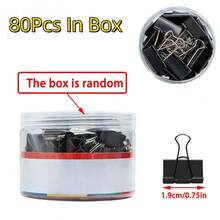 40pcs Assorted Color Small Size Paper Clips, Suitable For Office Organization, Random Packaging