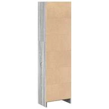 Librería Larryhot Sonoma Gris 40x24x143 cm Madera industrial, resistente y duradera, fácil de montar, estilo decorativo, adecuadA, Para guardar adornos, figuras, libros, pequeños objetos, etc. - Gris - Ver 6