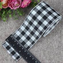 1pc Plaid Burlap Ribbons Wired Edge Tape Christmas Ribbon For Gift Wrapping DIY Hair Bows Christmas Decoration