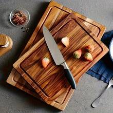 1/2/3pcs Wooden Cutting Board & Tray Set, Multi-Functional Kitchen Tool