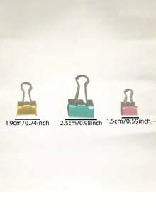 40pcs Colorful Metal Paper File Ticket Binder Clips 19mm For Home Office School File Paper Organizer - Multicolor - View 4