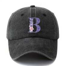 Fashionable And Versatile Washed Baseball Cap, Unisex Hat With  Printed Letters, Casual Outdoor Cap,  Hip-Hop Style, Perfect For Vacations And Camping, Ideal Gift For Boyfriends And Girlfriends - L - View 5