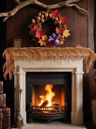 1 件 1.8 米/70.87 英寸人造圣诞藤蔓 - 秋季万圣节人造藤蔓，采用高仿真塑料藤条，无需维护，易于安装，适用于秋季装饰、客厅、婚礼、餐厅餐桌、情人节、楼梯、壁炉、门廊