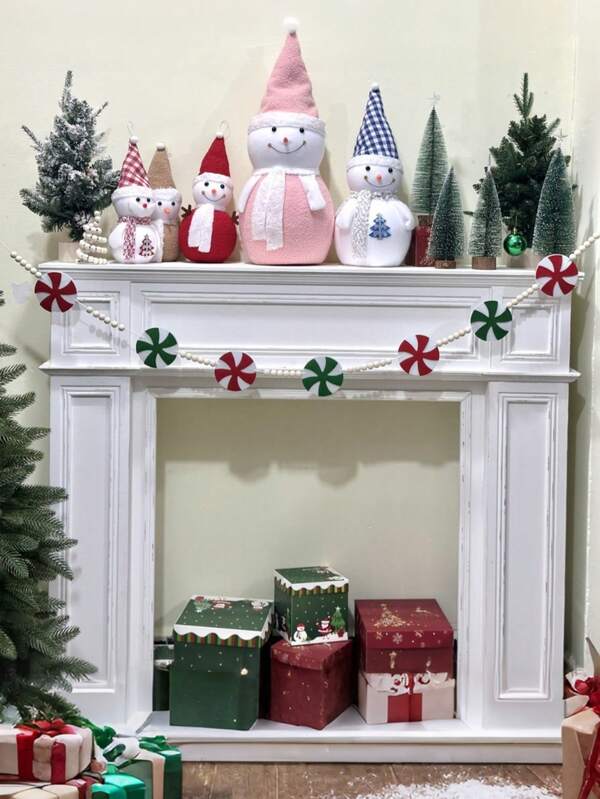 57 قطعة من الخرز الخشبي على شكل رجل زنجبيل حلوى زخرفية للكريسماس، علامات شعار من الشعر الاصطناعي، زخارف شجرة DIY، دعائم لتصوير المشاهد والخلفيات، زخارف معلقة فاخرة لأجواء عيد الميلاد، هدايا لحفلات العطلات، للمنزل والمكتب وخلفيات غرفة المعيشة