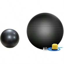 Pelota Pilates Incluye Pelota Yoga Grande de y Pilates Mini Ball de,Pelota para Embarazadas Antideslizante y Antichoque,Pelotas para Ejercicio chica Antipinchazos para Deportes,Fitness - Negro - Ver 1