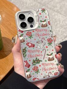 1pc Christmas Element Design Fashionable White Phone Case With Anti-Fall, Scratch-Resistant, Full-Body Protection, Suitable For Travel Lovers, Halloween Gift, Compatible With IPhone XR/11 Pro Max/7P/8P/12 Pro/12 Pro Max/13 Pro/13 Pro Max/14 Pro/14 Pro Max/15 Pro/15 Pro Max/14/15Plus/16E/16 Pro/16 Pro Max/SMART8/Galaxy A55/Galaxy A15/Galaxy S23/S24/S25 Ultra - White - View 5