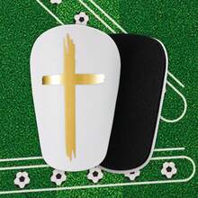 1 Pair Cross Pattern Football Shin Guards, Comfortable Wear - Suitable For Football, Basketball, Baseball And Other Sports - Football Training Equipment