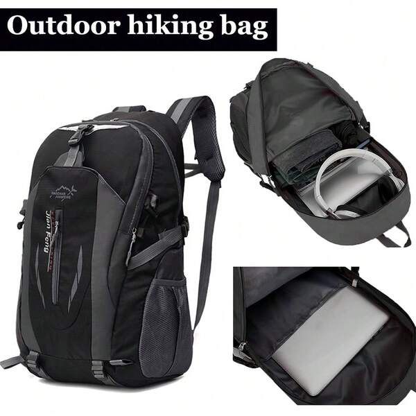 Outdoor Hiking Backpack - Large Capacity Mountaineering Backpack Suitable For Travel, Sports, And Adventure. The Backpack Design Features A Breathable, Pressure-Relieving Back Pad For Enhanced Breathability And Comfort