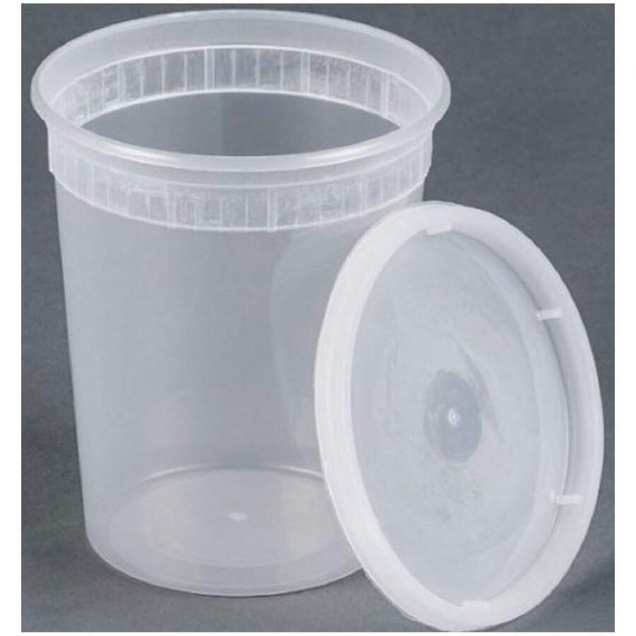 32oz Plastic Soup Containers With Lids 100 Pack - Disposable Food Containers For & Cold Foods - Leakproof Takeout Containers - Restaurant & Home Use - Nhiều màu - Xem 1
